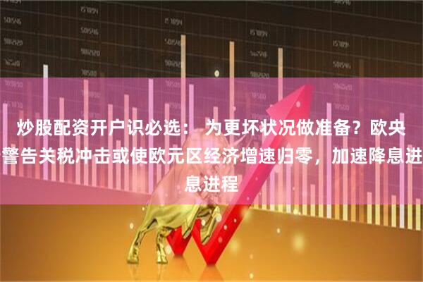 炒股配资开户识必选： 为更坏状况做准备？欧央行警告关税冲击或使欧元区经济增速归零，加速降息进程