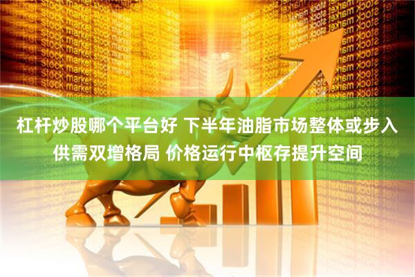 杠杆炒股哪个平台好 下半年油脂市场整体或步入供需双增格局 价格运行中枢存提升空间